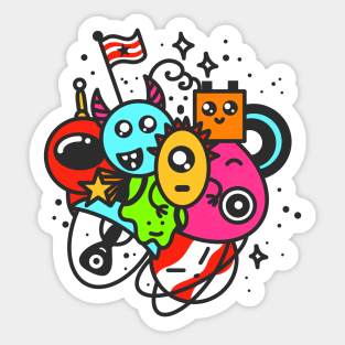 Cute Space Doodles NFT Crypto Art Opensea Non-Fungible Token Sticker